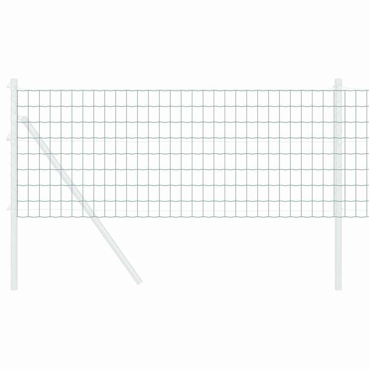 Vidaxl euro hek 0,6 x 50 m pvc-gecoat ijzer groen