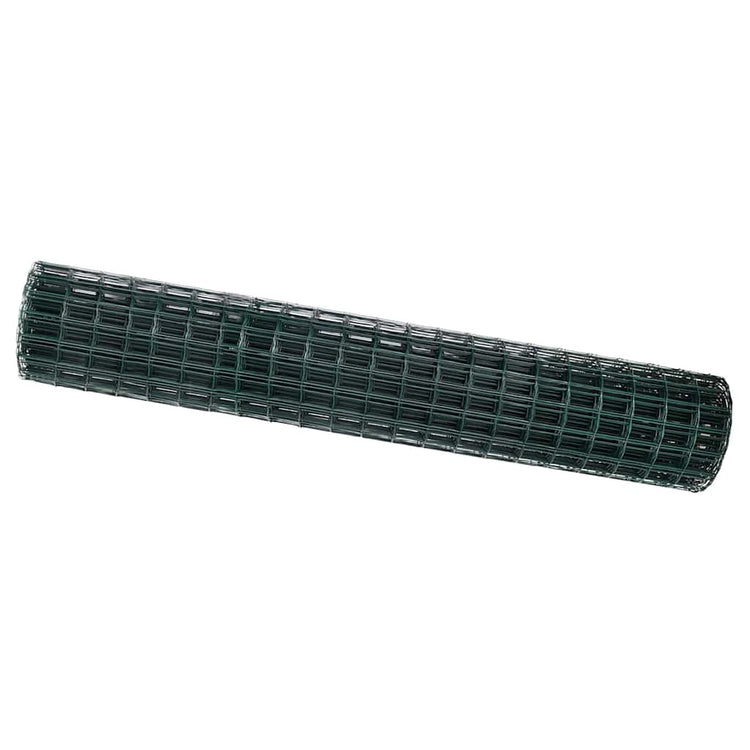 Vidaxl euro hek 1,6 x 10 m pvc-gecoat ijzer groen