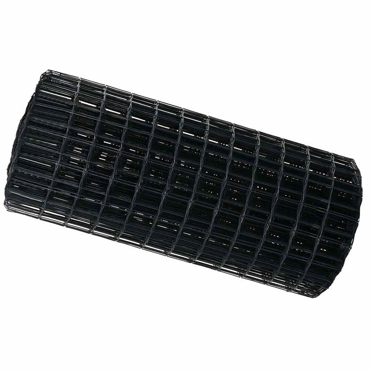 Vidaxl euro hek grijs 0,6 x 10 m pvc-gecoat ijzer