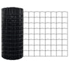 Vidaxl euro hek grijs 0,8 x 10 m pvc-gecoat ijzer