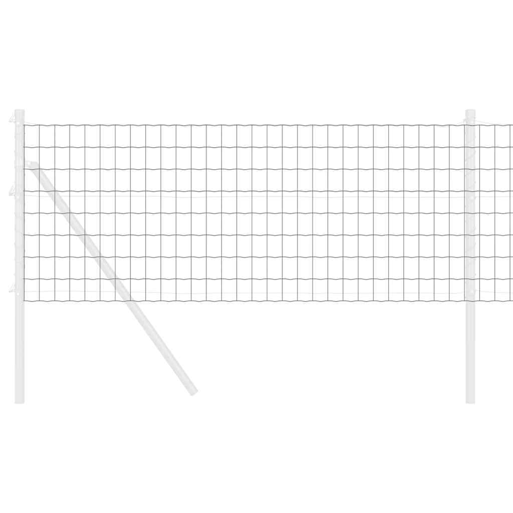 Vidaxl euro hek grijs 0,4 x 10 m pvc-gecoat ijzer