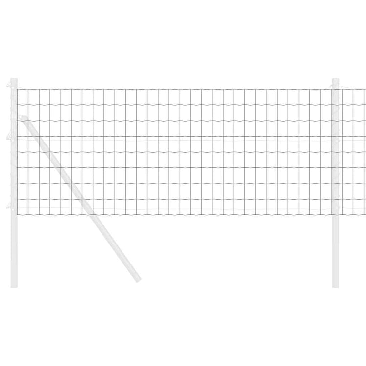 Vidaxl euro hek 0,8 x 10 m pvc-gecoat ijzer grijs