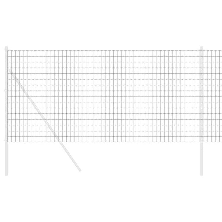 Vidaxl euro hek 1 x 10 m pvc-gecoat ijzer grijs