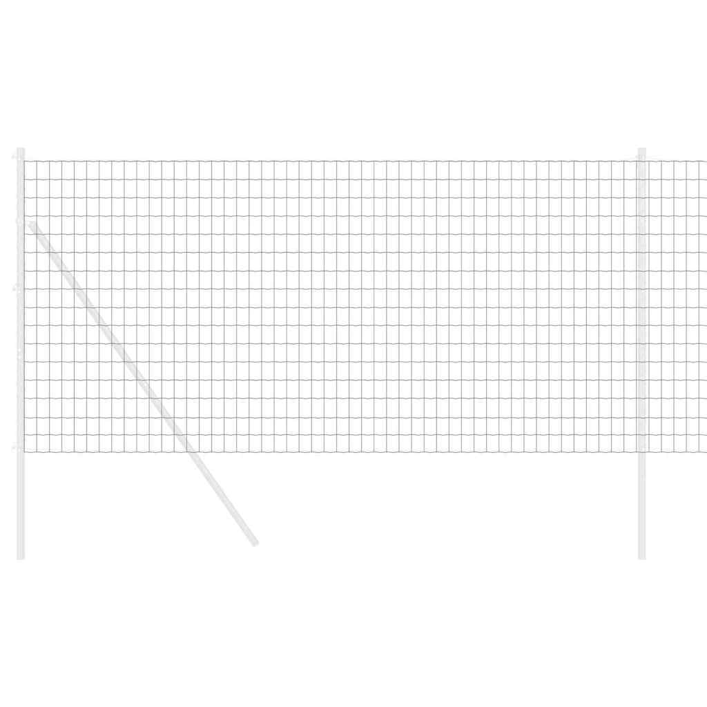 Vidaxl euro hek grijs 1,4 x 10 m pvc-gecoat ijzer