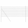 Vidaxl euro hek grijs 0,4 x 10 m pvc-gecoat ijzer