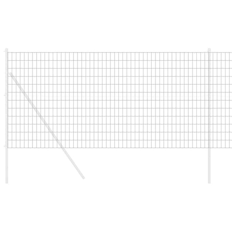Vidaxl euro hek 1 x 10 m pvc-gecoat ijzer grijs