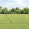 Vidaxl euro hek grijs 1,6 x 10 m pvc-gecoat ijzer