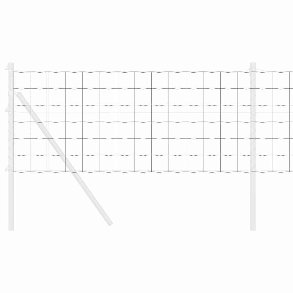 Vidaxl euro hek grijs 0,4 x 10 m pvc-gecoat ijzer