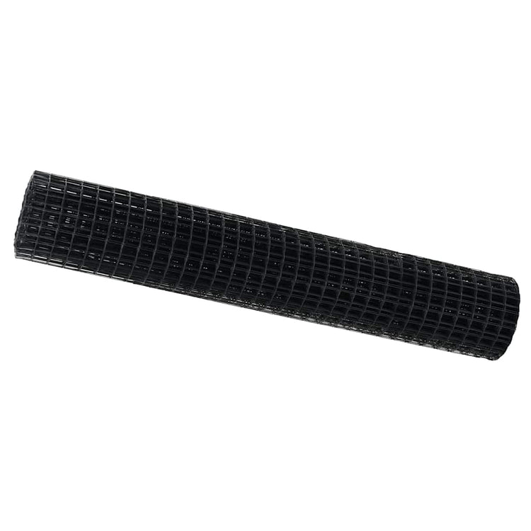 Vidaxl euro hek 1,6 x 10 m pvc-gecoat ijzer grijs