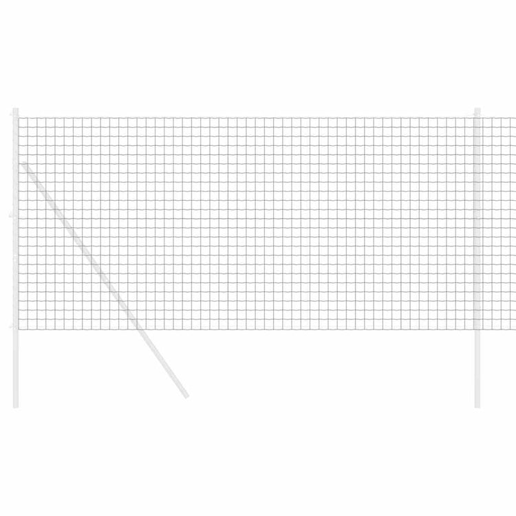 Vidaxl euro hek 1,2 x 25 m pvc-gecoat ijzer grijs