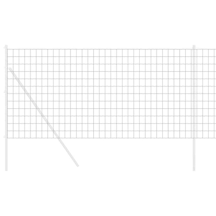 Vidaxl euro hek grijs 1,2 x 25 m pvc-gecoat ijzer