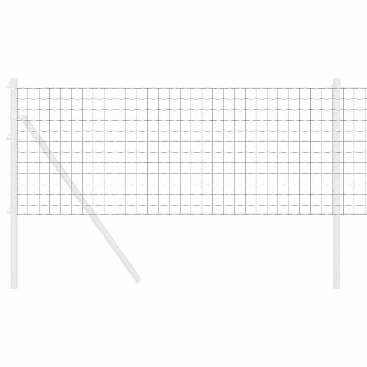 Vidaxl euro hek 0,6 x 50 m pvc-gecoat ijzer grijs