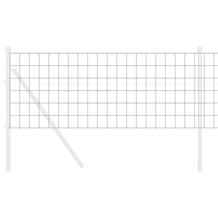 Vidaxl euro hek 0,6 x 50 m pvc-gecoat ijzer grijs