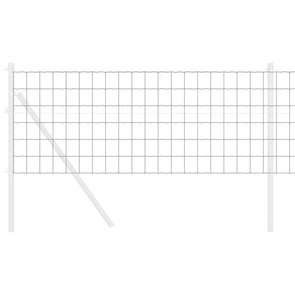 Vidaxl euro hek grijs 0,6 x 50 m pvc-gecoat ijzer