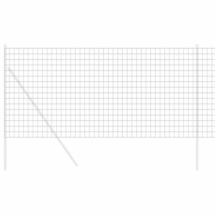 Vidaxl euro hek 1,4 x 10 m pvc-gecoat ijzer grijs