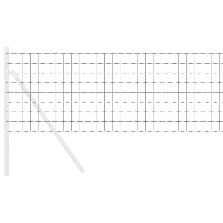 Vidaxl euro hek 0,4 x 25 m pvc-gecoat ijzer grijs