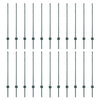 Vidaxl afrasteringspaal 22 pcs groen 140 cm staal