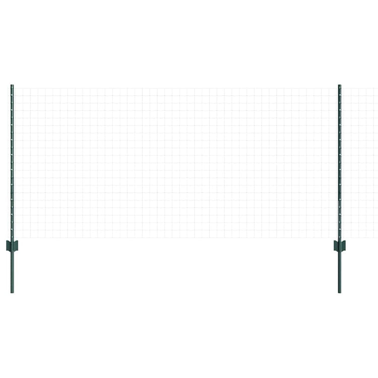 Vidaxl ingegraven hekpalen 22 st groen 140 cm gepoedercoat staal