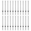 Vidaxl afrasteringspaal 22 pcs grijs 120 cm staal