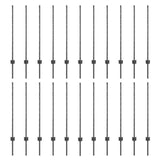 Vidaxl afrasteringspaal 22 pcs grijs 140 cm staal - afbeelding 2