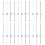 Vidaxl afrasteringspaal 22 pcs zilver 80 cm staal - afbeelding 2