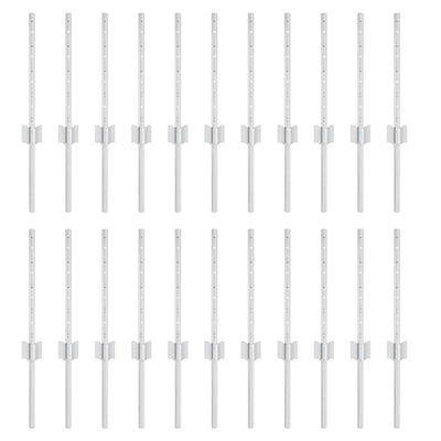 Vidaxl afrasteringspaal 22 pcs zilver 80 cm staal