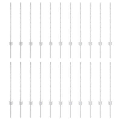 Vidaxl afrasteringspaal 22 pcs zilver 120 cm staal