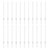 Vidaxl afrasteringspaal 22 pcs zilver 140 cm staal