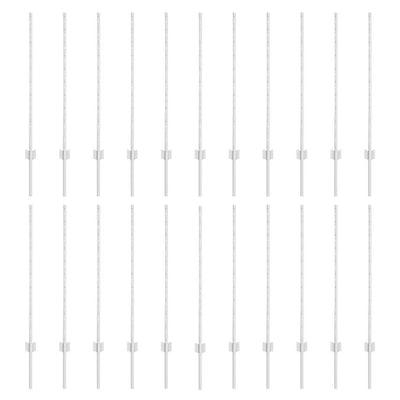 Vidaxl afrasteringspaal 22 pcs zilver 140 cm staal