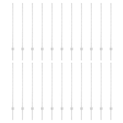 Vidaxl afrasteringspaal 22 pcs zilver 160 cm staal