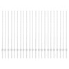 Vidaxl afrasteringspaal 22 pcs zilver 180 cm staal