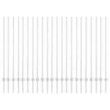 Vidaxl ingegraven hekpalen 22 st zilver 180 cm gepoedercoat staal - afbeelding 2
