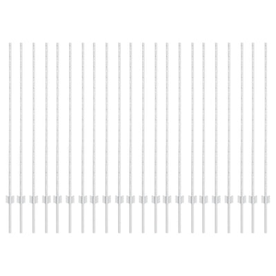Vidaxl afrasteringspaal 22 pcs zilver 180 cm staal