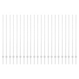 Vidaxl afrasteringspaal 22 pcs zilver 200 cm staal - afbeelding 2