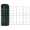 Vidaxl hek met paal groen 0,4 x 10 m staal en pvc