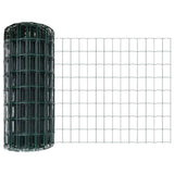 Vidaxl euro-hek met palen 10 x 0,4 m pvc-coated staal groen mesh - afbeelding 2