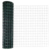 Vidaxl hek met paal groen 1,4 x 10 m staal en pvc