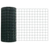 Vidaxl hek met paal groen 0,6 x 10 m staal en pvc