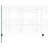Vidaxl hek met paal groen 1,5 x 10 m staal - afbeelding 2