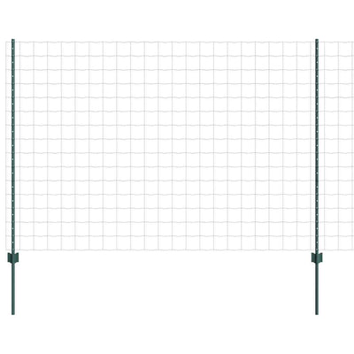 Vidaxl hek met paal groen 1,5 x 10 m staal