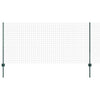 Vidaxl hek met paal groen 1 x 25 m staal en pvc