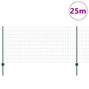 Vidaxl euro-hek met palen 25 x 1 m pvc-coated staal groen mesh - afbeelding 3