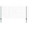Vidaxl hek met paal groen 1 x 25 m staal en pvc