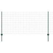Vidaxl euro-hek met palen 25 x 1 m pvc-coated staal groen mesh - afbeelding 2