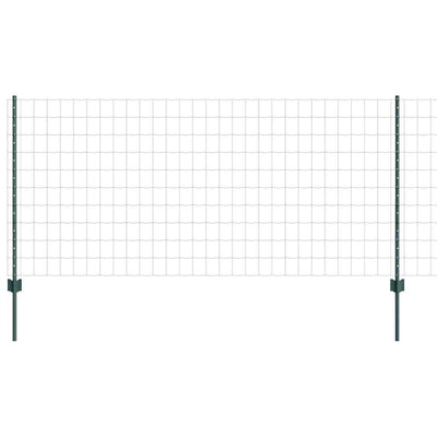 Vidaxl hek met paal groen 1 x 25 m staal en pvc