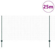 Vidaxl euro-hek met palen 25 x 1,2 m pvc-coated staal groen mesh - afbeelding 3