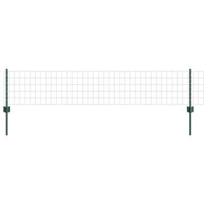 Vidaxl hek met paal groen 0,4 x 10 m staal en pvc