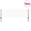 Vidaxl hek met paal groen 0,6 x 10 m staal en pvc