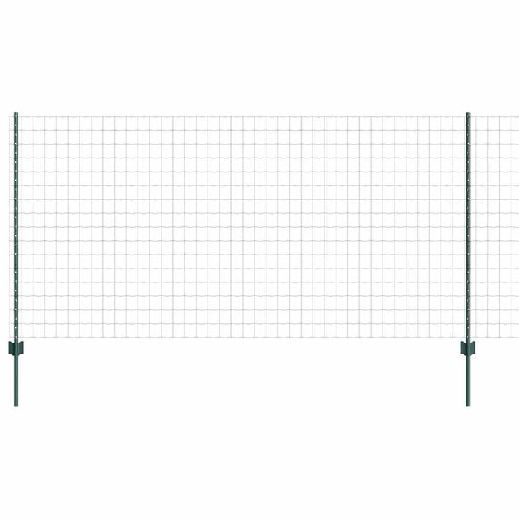 Vidaxl euro-hek met palen 10 x 1,2 m pvc-coated staal groen mesh