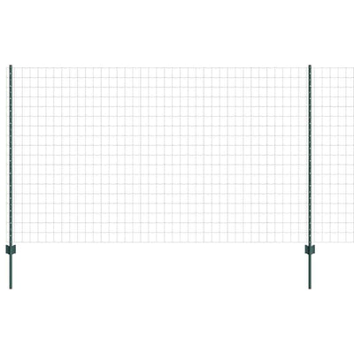 Vidaxl hek met paal groen 1,4 x 10 m staal en pvc
